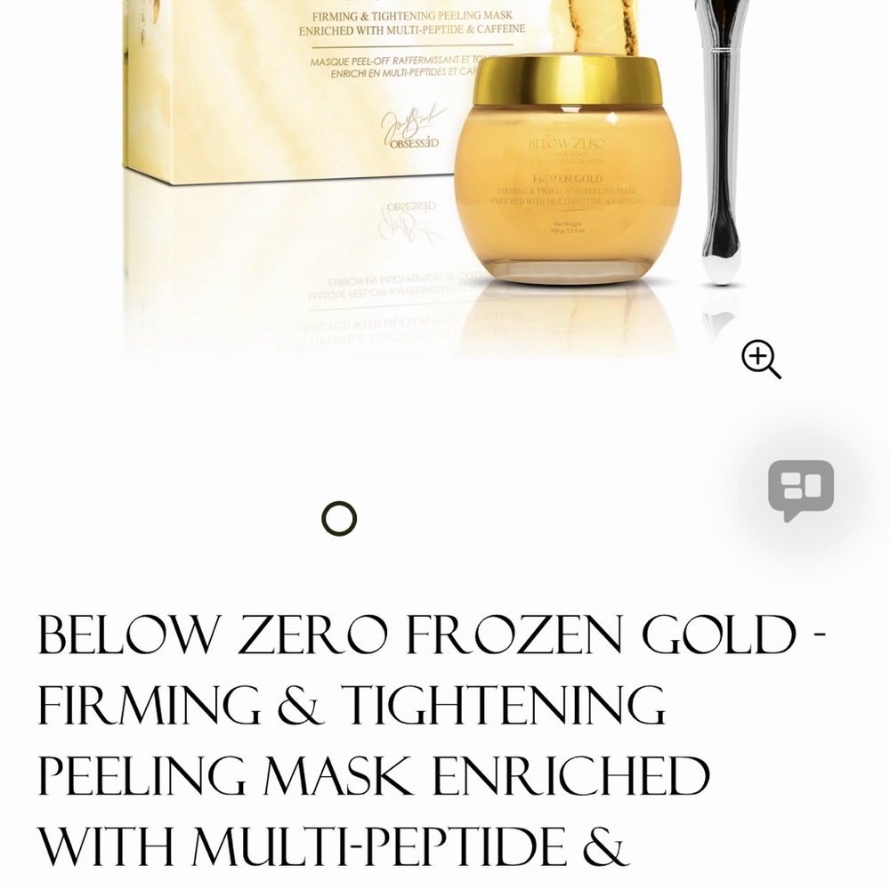 Below Zero Frozen Gold Firming tightening peeling mask 48 hour sale. Below any $